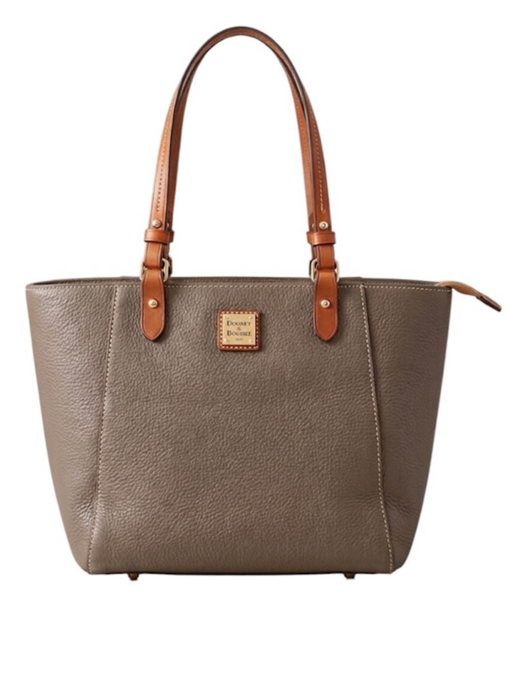 Dooney & Bourke Taupe Pebbled Leather Medium Sized Tote